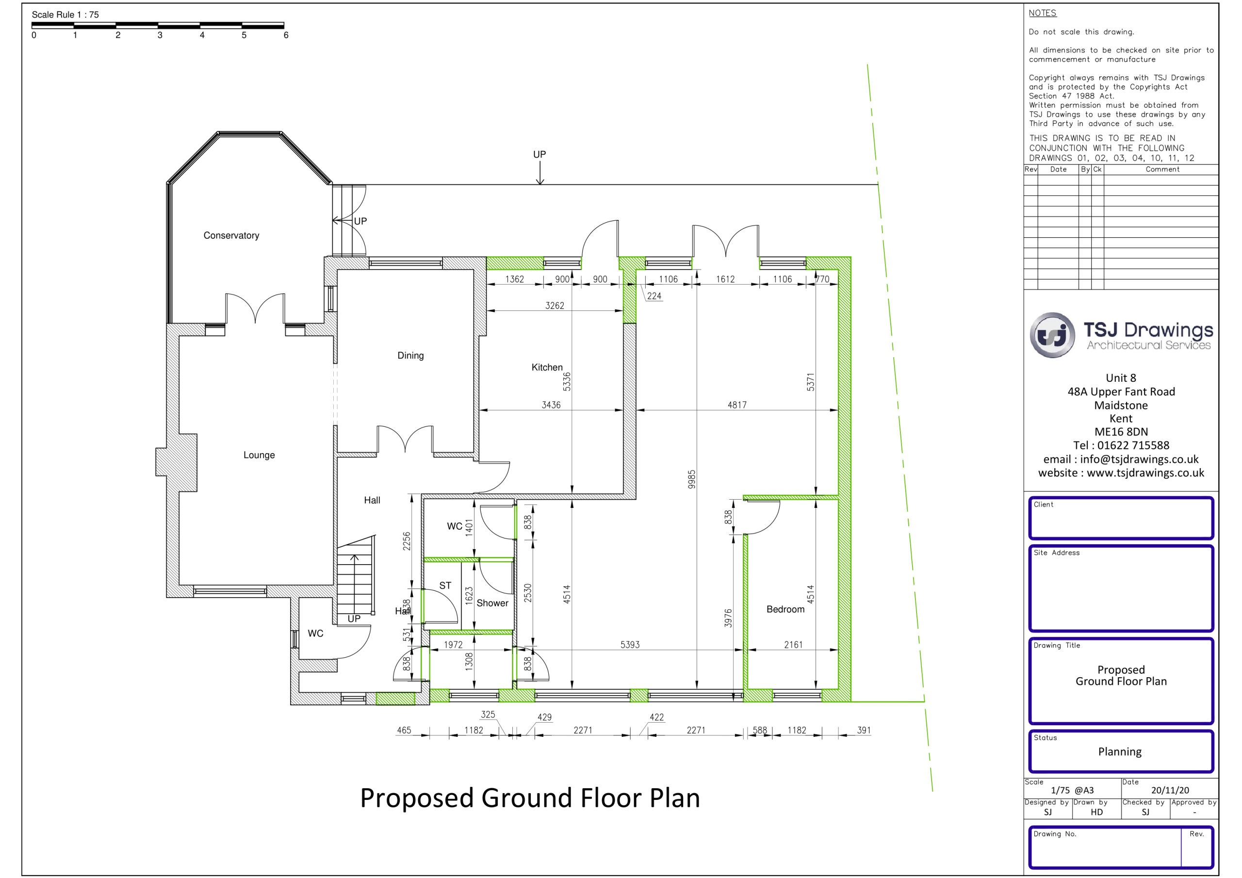 Example - Planning - Prposed Ground Floor Plan-1